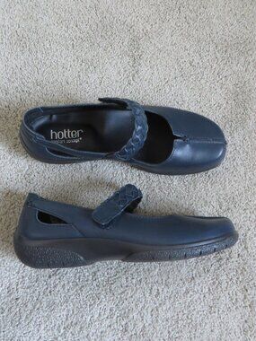 NEW Hotter shake womens mary jane shoes size 7.5 blue leather